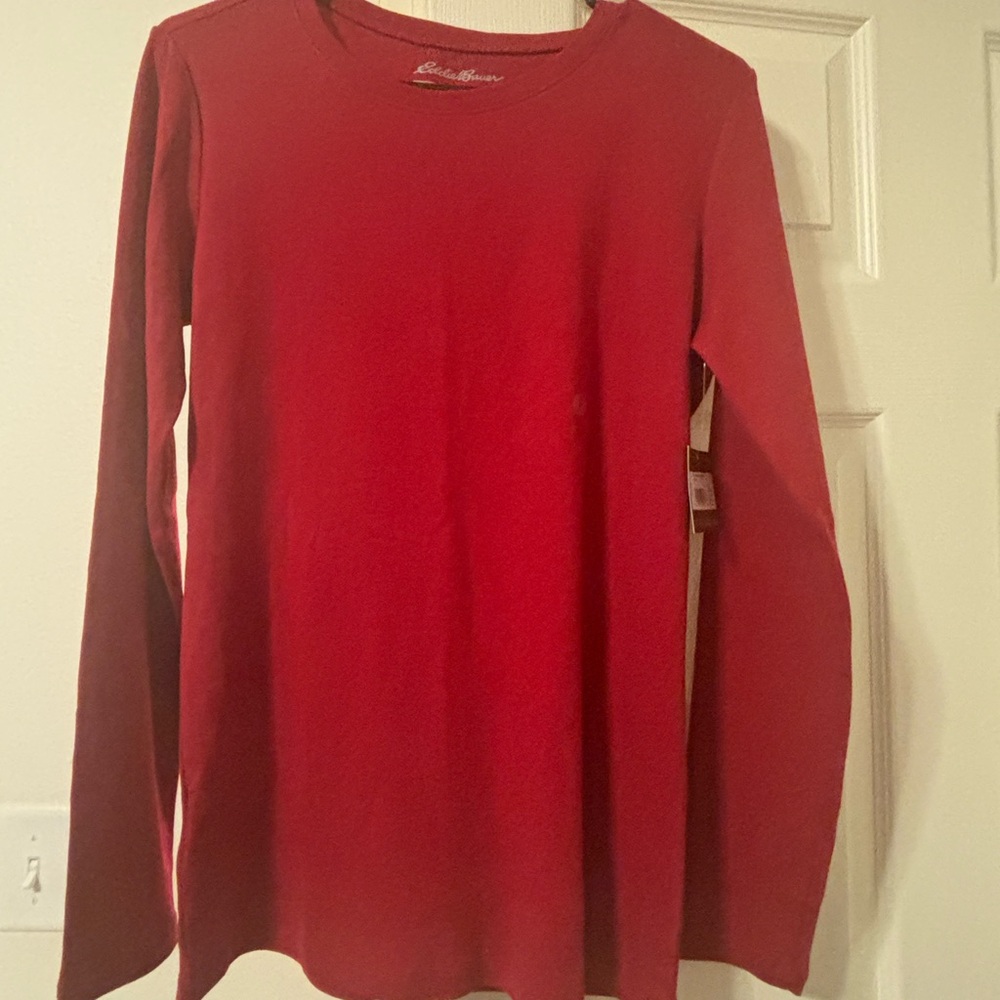 Eddie Bauer Red Crew Neck Sweater